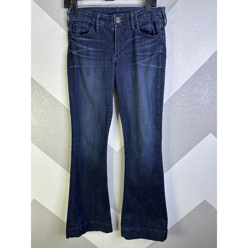 True Religion Charlize Bootcut Low Rise Dark Blue Denim Jeans Cotton USA Sz 27